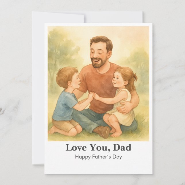 Custom Love You, Papa - Carte de fête du Père (Devant)