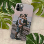Custom Lovers Picture And Simple Love Quote Text iPhone 11 Pro Max Case<br><div class="desc">Keep your new electronic device safe from scuffs and scratches with this protective cell phone case. Cute romantic Love text is written in a stylish elegant typography font. With the option to personalize or customize with a photo of your choice. Unique keepsake, birthday, anniversary, Mother's or Valentine's Day gift, or...</div>