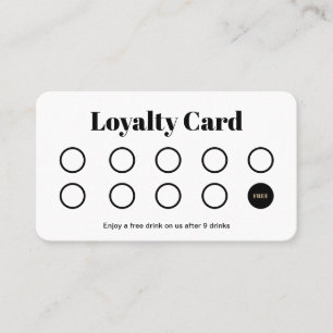 Custom Loyalty Card - Simple Black and white