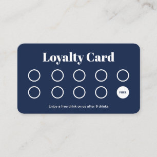 Custom Loyalty Card - Simple Navy and White