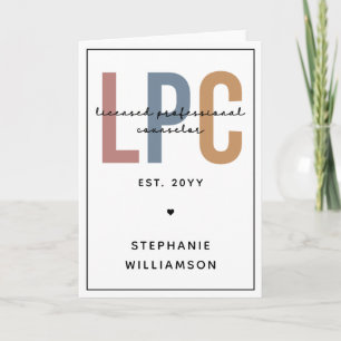 Custom LPC Licensed Professional Counsellor Card
