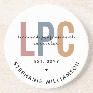 Custom LPC Licensed Professional Counsellor Coaster