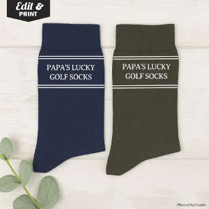 Custom Lucky Golf Socks, Golfer Christmas Birthday Socks