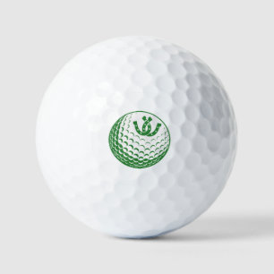 Custom Lucky Horseshoe graphic, Personalized Lucky Golf Balls