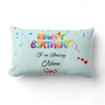 Custom Lumbar Pillow - Perfect Birthday Gift