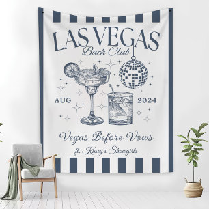 Custom Luxe Las Vegas Bachelorette Party Banner Tapestry