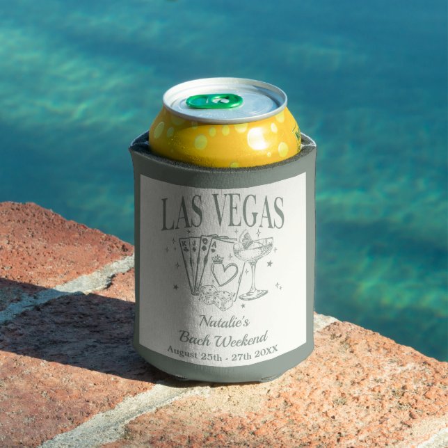 Custom Luxe Las Vegas Bachelorette Party Can Cooler (In Situ Pool)