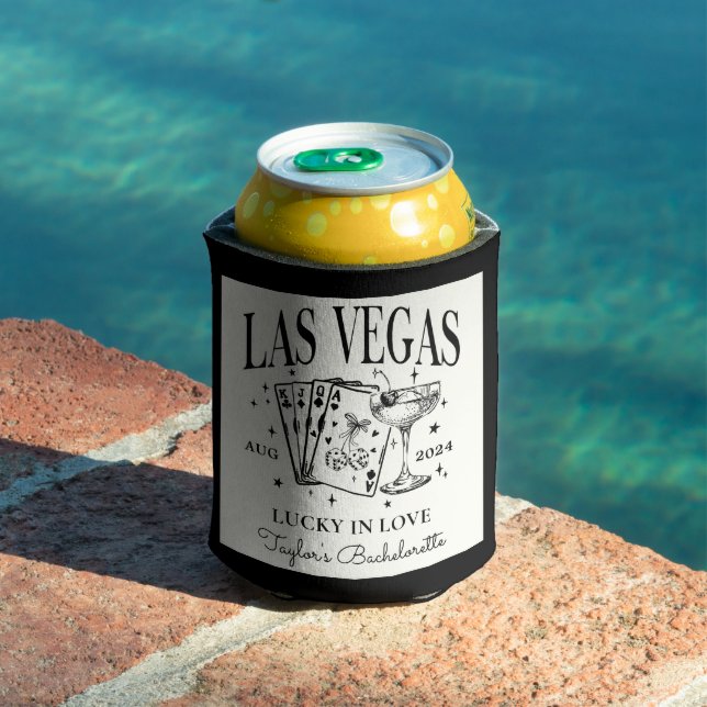 Custom Luxe Las Vegas Bachelorette Party Can Cooler (In Situ Pool)