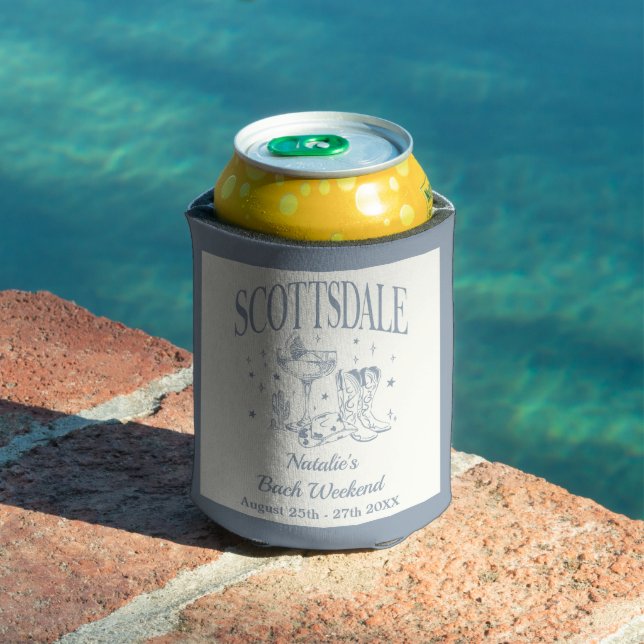 Custom Luxe Scottsdale Bachelorette Party Can Cooler (In Situ Pool)