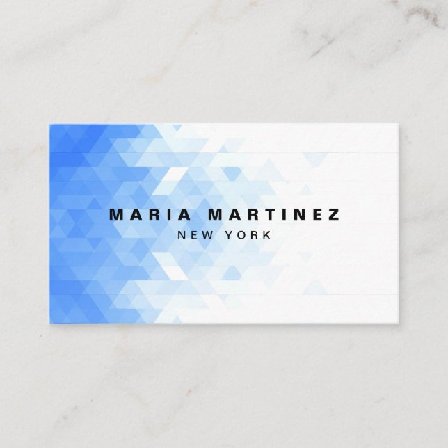 Custom Luxury Boutique White/Blue Business Card (Front)
