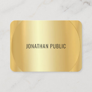 Custom Luxury Faux Gold Modern Elegant Template Business Card