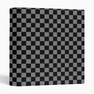 Custom Luxury Grey/Black Chequered 3 Ring Binder