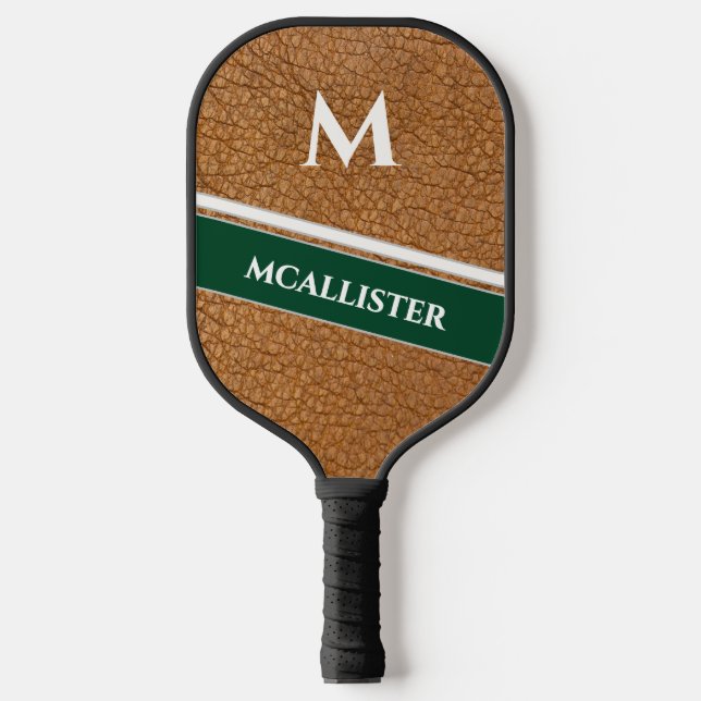 Custom Luxury Leather Pattern Golf Pickleball Paddle (Front)
