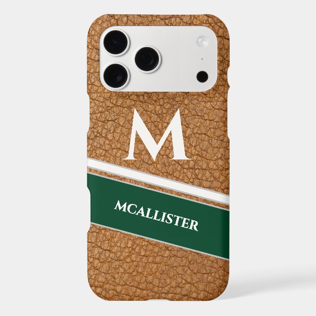 Custom Luxury Leather Pattern Monogram Heritage (Back)