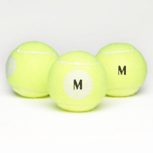 Custom M Monogram Initial Generic Unbranded Game Tennis Balls