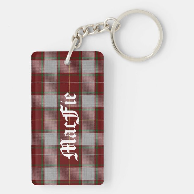 Custom MacFie Tartan Plaid Key Chain (Back)