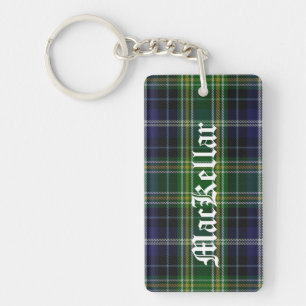 Custom MacKellar Tartan Plaid Key Chain