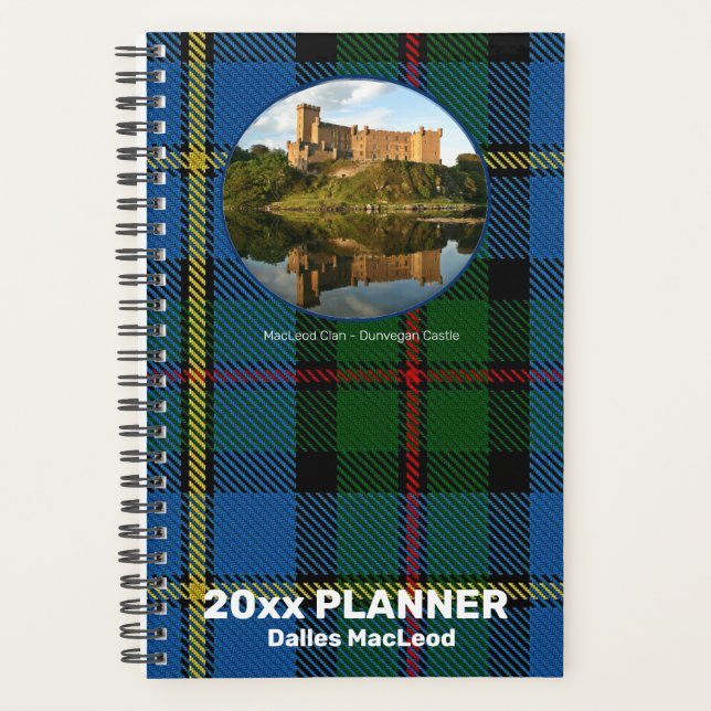 Custom MacLeod Clan Dunvegan Castle Monthly Weekly Planner (Front)