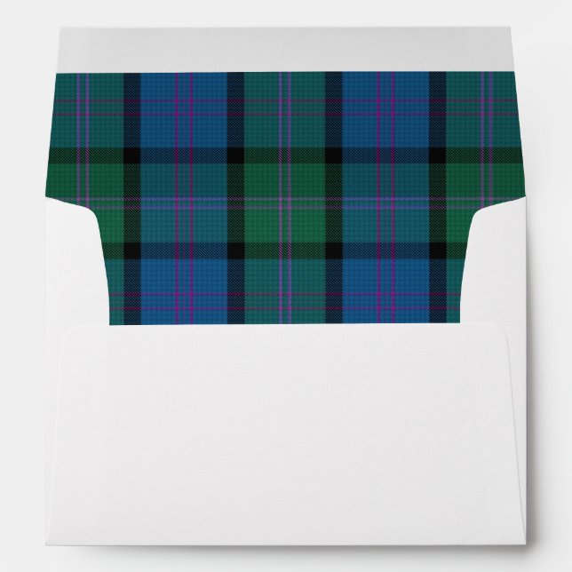 Custom MacThomas Plaid Lined Wedding Envelope (Back (Bottom))