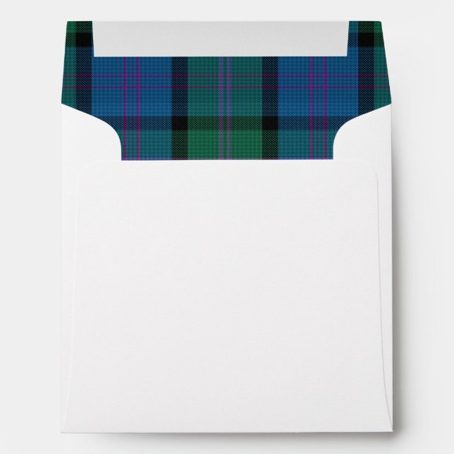 Custom MacThomas Plaid Lined Wedding Envelope (Back (Bottom))