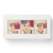 Custom Made 3 Photo Portrait Frame White