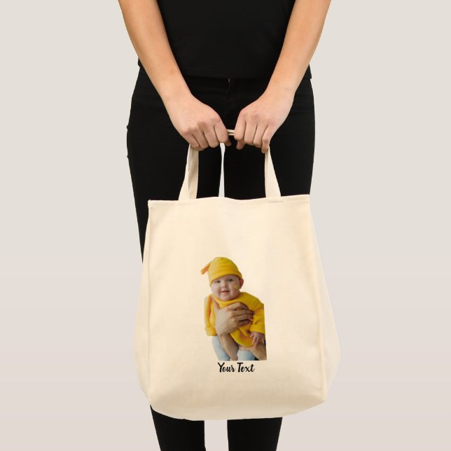 Custom Made - Add Photo and Text Tote Bag (Front (Product))