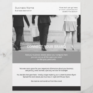 Custom Made Business Themed Black and White Flyer
