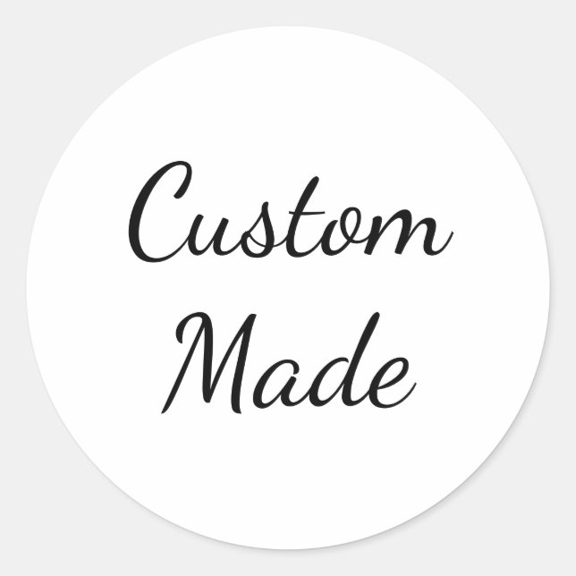 Custom Made Classic Round Sticker (Front)
