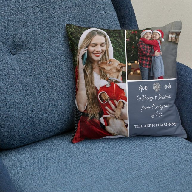 Custom Made Holiday Fun Photo Gift Merry Christmas Throw Pillow (Creator Uploaded)