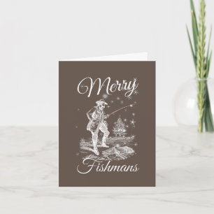 Custom Made Merry Fishmans Vintage Christmas Holiday Card