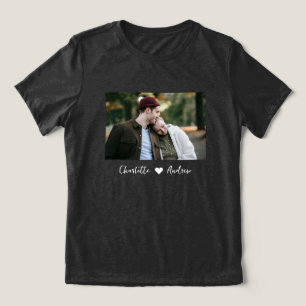 Custom Made Photo And Text Personalized T-Shirt Tri-Blend Shirt