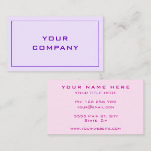 Custom Made Promotional Business Card Template