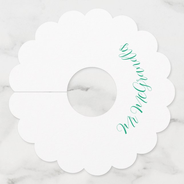 Custom made Wine glass Tags (Front)