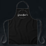Custom Made With Love Grandpa's Kitchen Apron<br><div class="desc">Celebrate the culinary talents of Grandpa with our Custom 'Made With Love' Grandpa's Kitchen Apron. This apron isn't just a kitchen accessory; it's a token of appreciation for Grandpa's cooking skills and the love he pours into every dish. Featuring modern typography with the words "Made with Love" followed by "Grandpa's...</div>