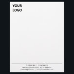 Custom Made Your Business Letterhead Template<br><div class="desc">Custom Fonts / Choose Colour - Design Your Own Personalized Business Letterhead with Logo - Add Your Logo - Image - Photo or QR Code / and Text - Company - Information / More - Resize and move or remove and add elements / image with Customization tool ! Choose colours...</div>