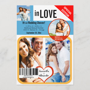 Custom Magazine Style Wedding Shower Invite