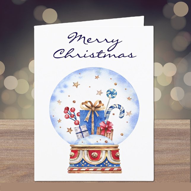 Custom, Magical Snow Globe Merry Christmas Card (Creator Uploaded)