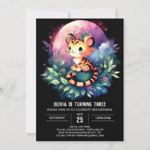 Custom Magical Tiger Birthday Invitation