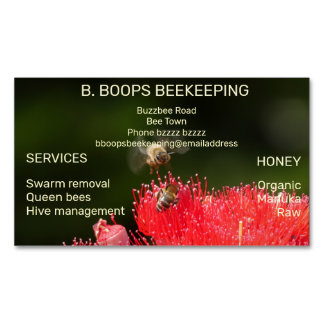 CUSTOM MAGNETIC BEEKEEPER APIARY BUSINESS CARD
