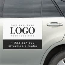 Custom Magnetic Sign Business Logo & Social Media