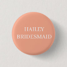 CUSTOM MAID OF HONOUR HONOR BADGE BUTTON WEDDING