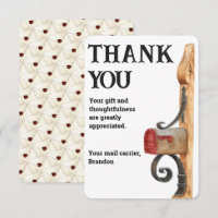 Custom Mail Carrier Mailbox Thank You Card