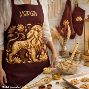 Custom Majestic Gold Lion Apron