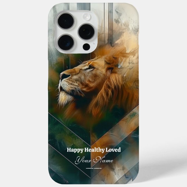 Custom : Majestic Lion iPhone 15 Promax Case (Back)