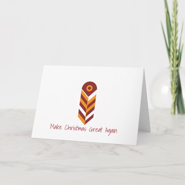 Custom Make Christmas Great Again Holiday Card (Front)