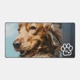 Custom Make Your Own Pet Photo Potrait Monogram Desk Mat