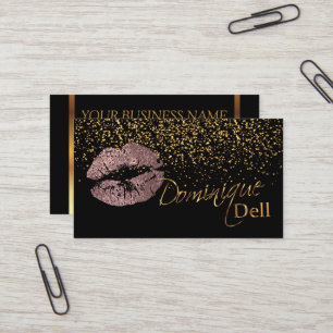 Custom - Makeup Artist - Dusty Rose Gold Business Card