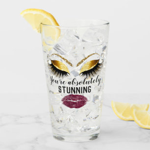 Custom Makeup Artist Eyelash Extension Gold Kiss Glass