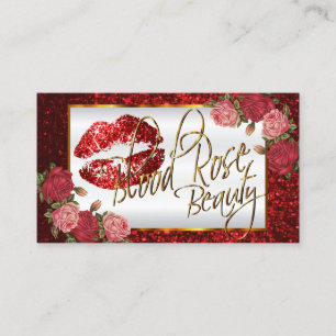 Custom - Makeup Artist - Red Rose Business Card
