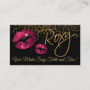 Custom - Makeup Artist with Gold & Hot Pink Business Card